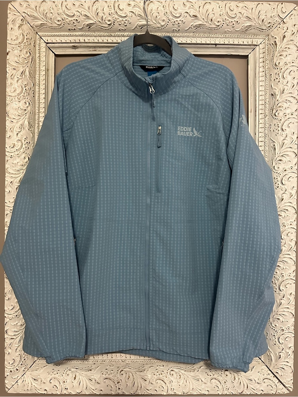 Eddie Bauer First Ascent Sandstone Backbone Grid Jacket Blue 1X Excellent Condit